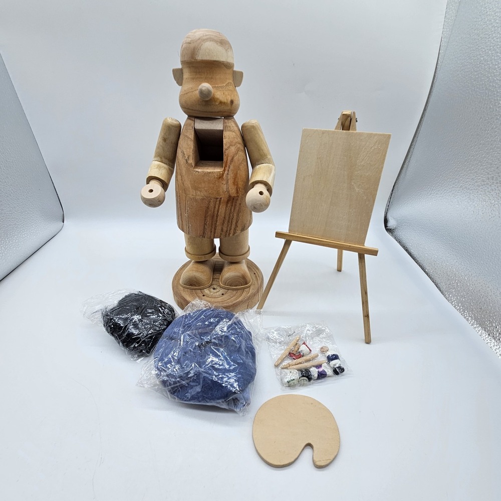 Vintage Wood by Zims Artist Painter Nutcracker Unpainted Unfinished Complete 11"